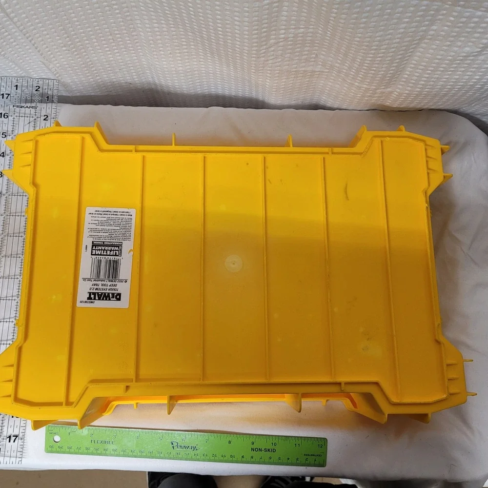 DeWALT ToughSystem 2.0 Deep Tool Tray DWST08120 Yellow Stackable Organizer